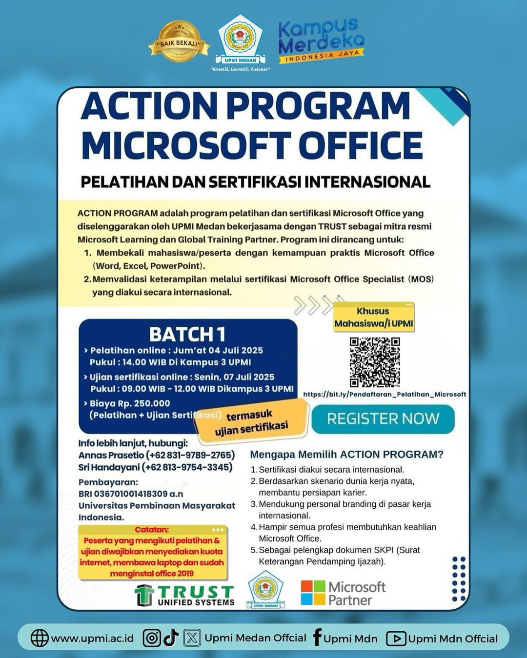 Pelatihan Microsoft Office Bersertifikat Internasional